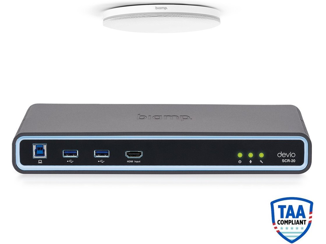 Devio SCR-20CX Conferencing Hub with Ceiling Mic (White)