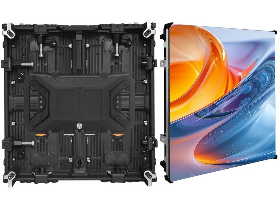 16:9 Outdoor MicroLED 1.5COB Pixel Pitch Video Wall 115"-317" - cabinet front and rear view