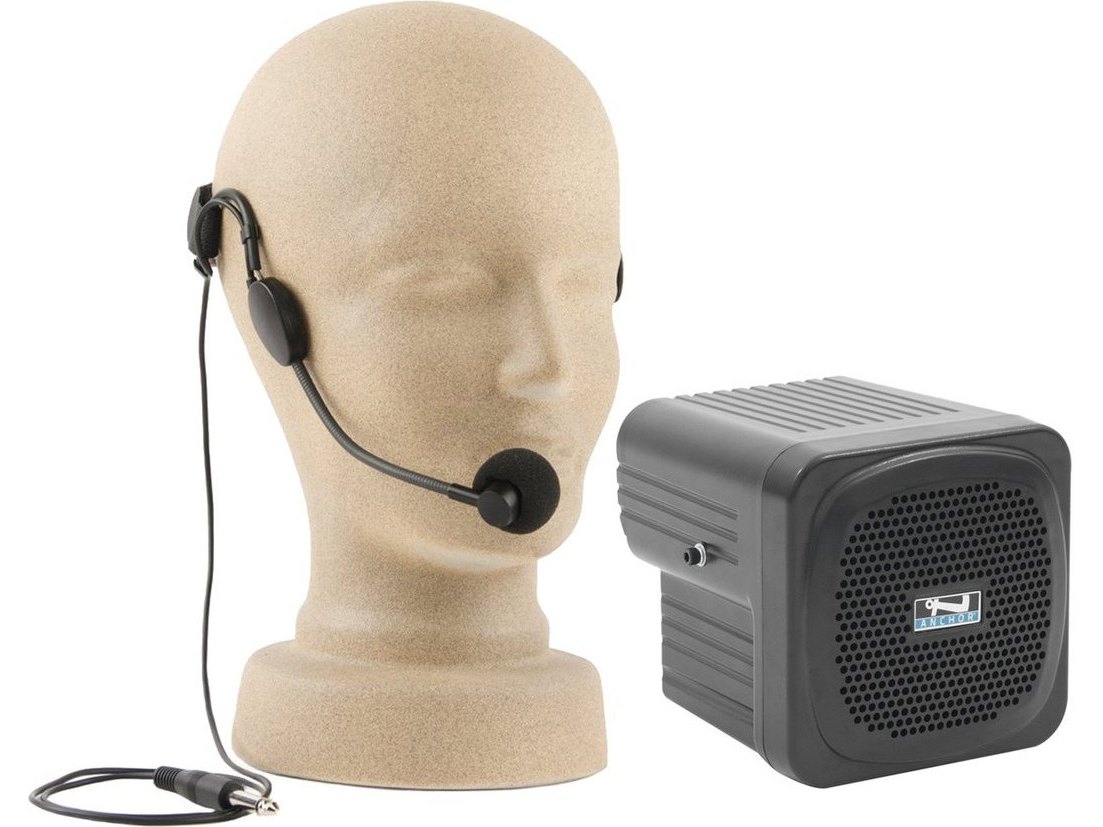 Anchor Audio AN-30BT System ECO 1 Portable Powered Speaker Monitor System with Bluetooth and 1 Wired Headband Microphone