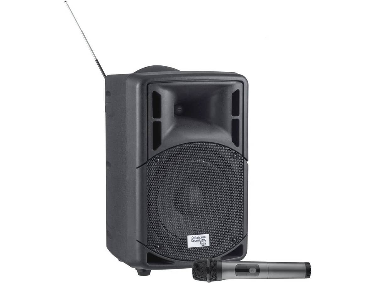 Oklahoma Sound PRA-8000/PRA8-5 40W Wireless PA System with Wireless Handheld Microphone