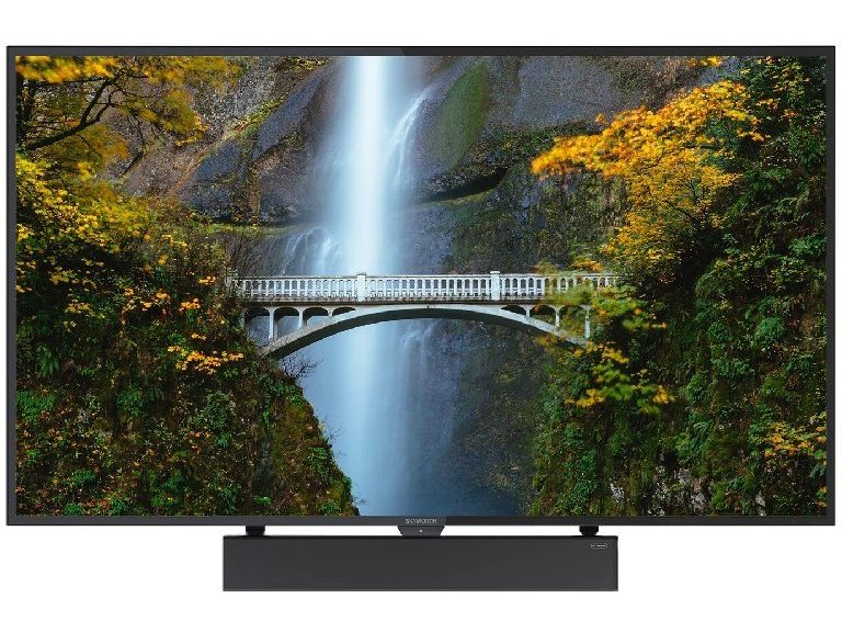 Clarus 75" Full Sun, and 65" Partial Sun Pro Outdoor LED 4K Google TV - front view