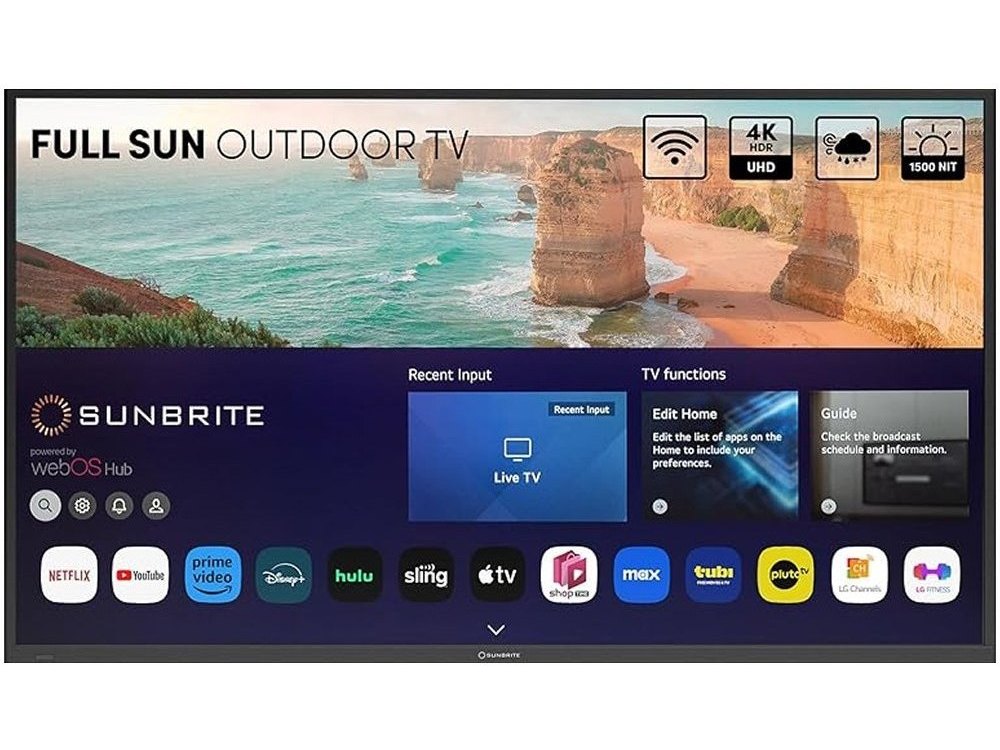 49" Solis Series - Smart Outdoor TV - Full Sun - 4K UHD HDR SB-FS-49-BL - front view